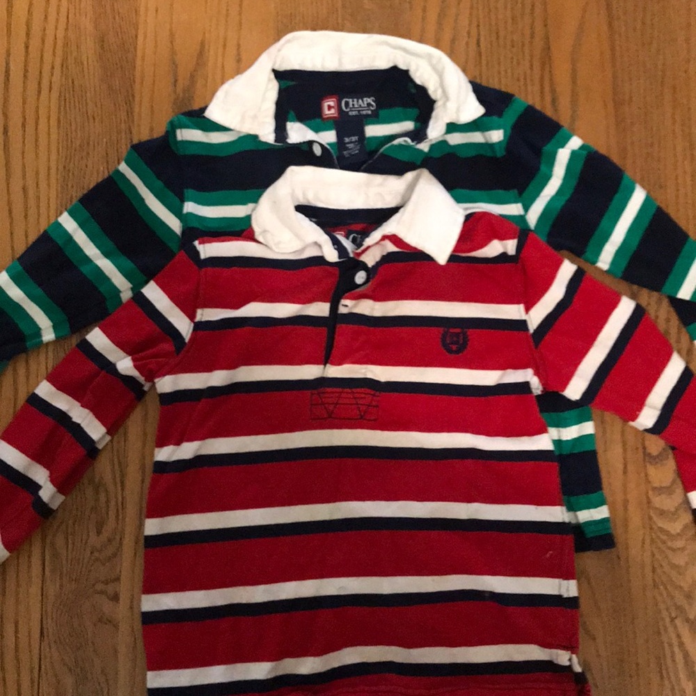 Size 3T bundle of chaps long sleeve collared polo